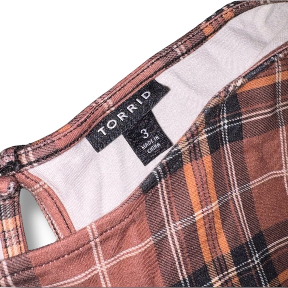 Torrid Plaid Midi Dress in Brown and Black-size 3 - Picture 5 of 5